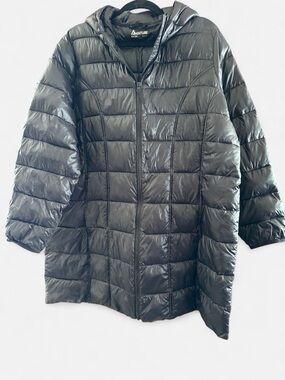Gear Women's Hooded Black Puffer Coat